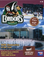1999-00 Bakersfield Condors game program