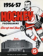 1956-57 Calgary Stampeders game program