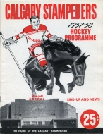 1957-58 Calgary Stampeders game program