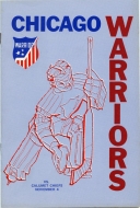 1972-73 Chicago Warriors game program