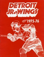 1975-76 Detroit Junior Wings game program