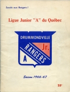 1966-67 Drummondville Rangers game program