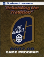 2007-08 Flint Generals game program
