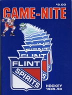 1989-90 Flint Spirits game program
