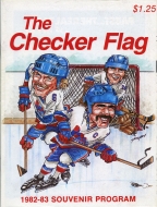 1982-83 Indianapolis Checkers game program