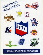 1985-86 Indianapolis Checkers game program