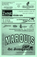 2015-16 Jonquiere Marquis game program