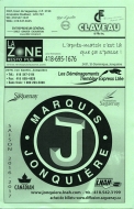 2016-17 Jonquiere Marquis game program