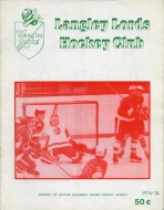 1973-74 Langley Lords game program