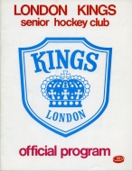 1978-79 London Kings game program