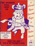 1954-55 New Westminster Royals game program