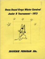 1972-73 Owen Sound Greys game program