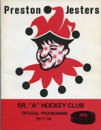 1977-78 Preston Jesters game program