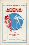 1927-28 Providence Reds game program