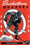 1949-50 Saskatoon Quakers game program