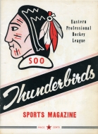 1959-60 Sault Ste. Marie Thunderbirds game program