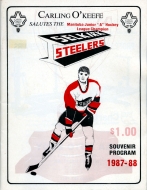 1987-88 Selkirk Steelers game program
