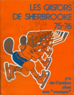 1975-76 Sherbrooke Castors game program