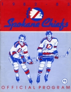 1982-83 Spokane Chiefs game program