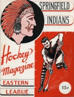 1952-53 Springfield Indians game program