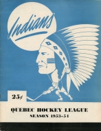 1953-54 Springfield Indians game program