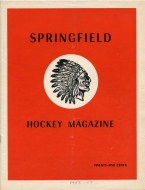1958-59 Springfield Indians game program