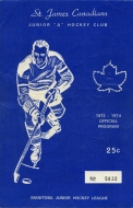 1973-74 St. James Canadians game program
