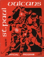 1976-77 St. Paul Vulcans game program