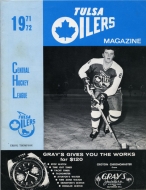 1971-72 Tulsa Oilers game program