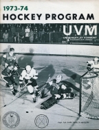 1973-74 U. of Vermont game program