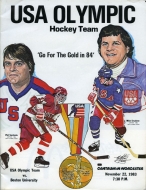 1983-84 U.S. Olympic Team game program