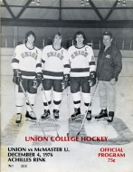 1976-77 Union College game program