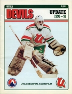 1990-91 Utica Devils game program