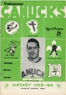 1963-64 Vancouver Canucks game program