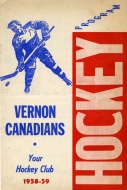 1958-59 Vernon Canadians game program