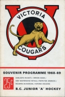 1968-69 Victoria Cougars game program