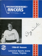 1986-87 Virginia Lancers game program