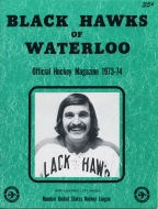 1973-74 Waterloo Black Hawks game program