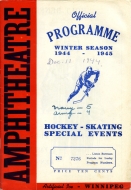 1942-43 Winnipeg Navy H.M.C.S. Chippawa game program