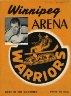 1955-56 Winnipeg Warriors game program