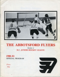 Abbotsford Flyers 1980-81 game program
