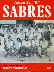 Acton Sabres 1978-79 game program