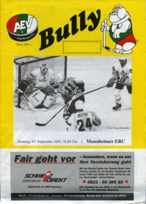 Augsburg EV 1993-94 game program