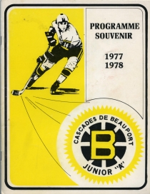 Beauport Cascades 1977-78 game program