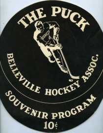 Belleville Black Hawks 1951-52 game program