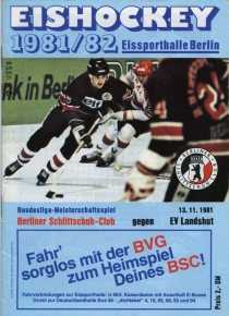 Berlin SC 1981-82 game program