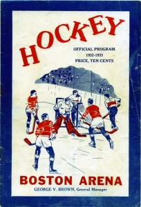 Boston Cubs 1932-33 game program