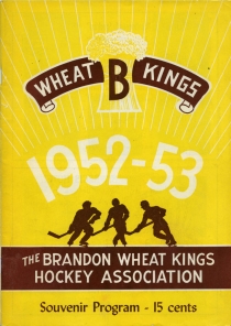 Brandon Wheat Kings 1952-53 game program