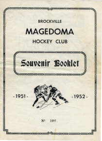 Brockville Magedomas 1951-52 game program