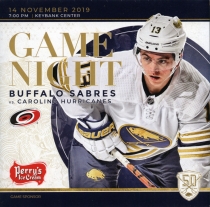Buffalo Sabres 2019-20 game program